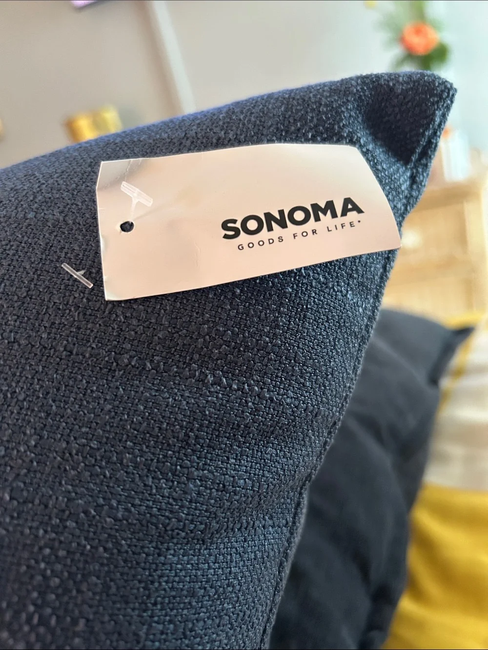Sonoma Navy Textured Accent Pillow NWT